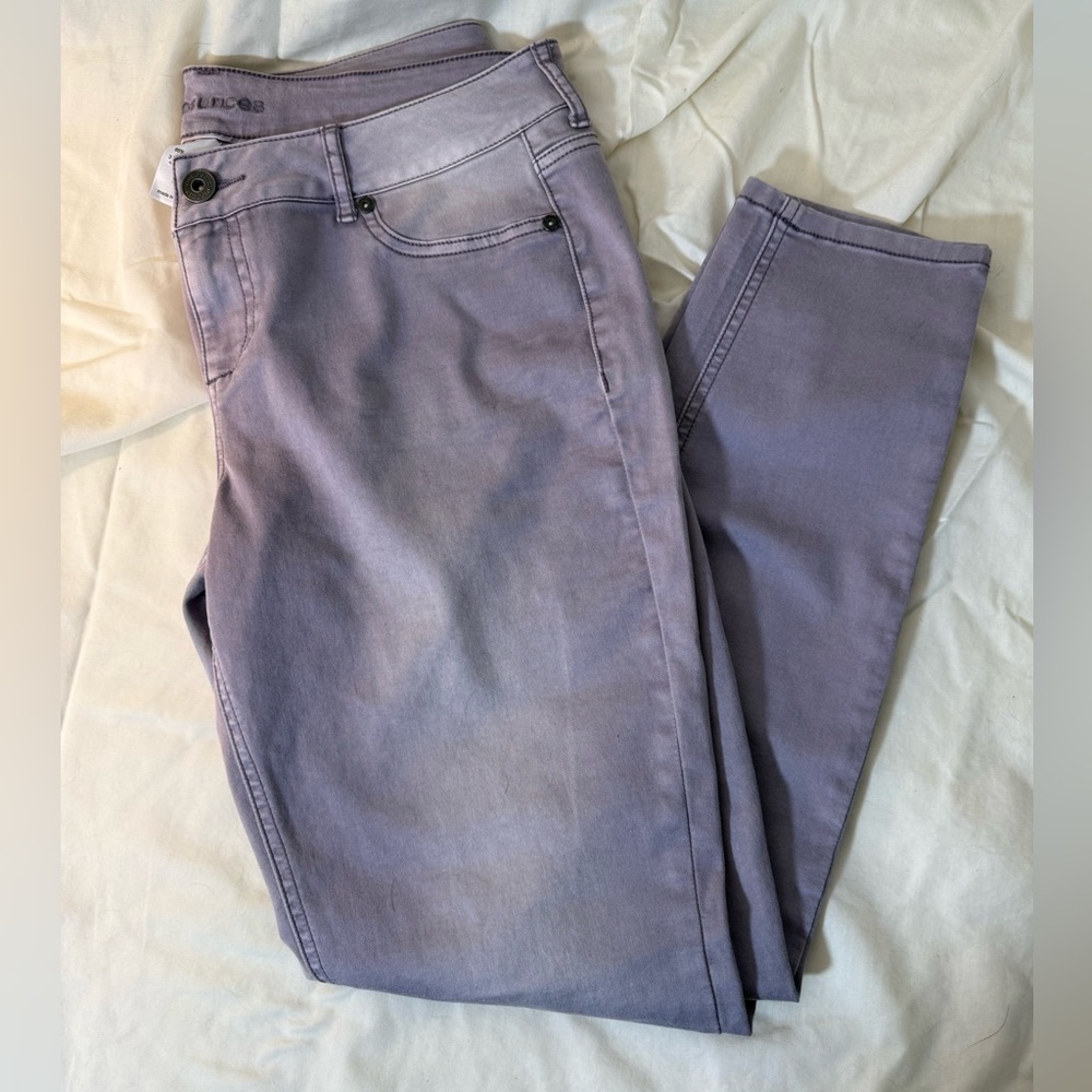 Maurices Purple Skinny Jeans Sleek Fit